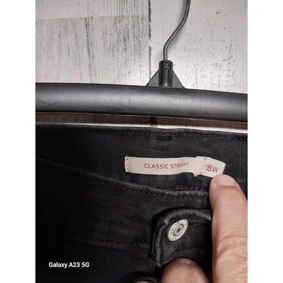 Levi's Classic Straight 18W Black Denim Pants - Picture 4 of 7